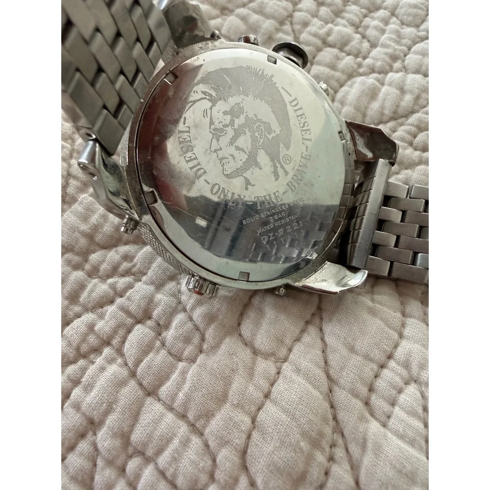Diesel Mr. Daddy DZ7221 Men's 57mm Oversized Stainless Steel Watch Black Dial
